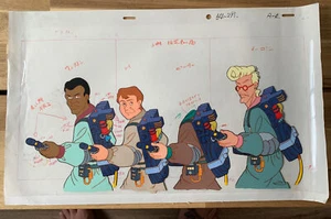 The real ghostbusters Whole Crew Large Size Cel And Drawing A++++++ - Picture 1 of 6