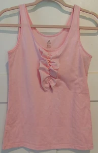Tank Top Womens shirt size MEDIUM 8-10 Ruffle accent - Picture 1 of 10