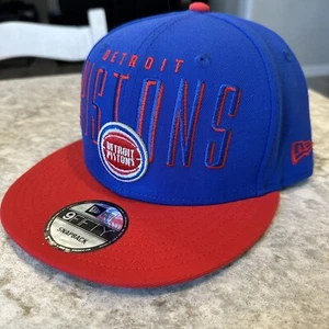 Gorra New Era 9Fifty Detroit Pistons SnapBack NBA talla única azul rojo blanco - Imagen 1 de 8