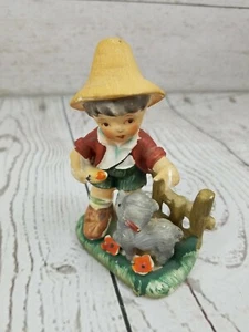 Vintage Lipper & Mann Creations A Little Boy Caring for his Lamb 1950's - Picture 1 of 12
