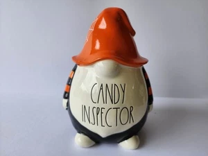 Rae Dunn "Candy Inspector" Ceramic Gnome 8.5" Figure Halloween Decor NEW - Picture 1 of 7