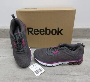 REEBOK JET DASH RIDE ATHLETIC SHOES WOMENS 7.5 GREY FUCHSIA NEW RUNNING SNEAKERS - Picture 1 of 12