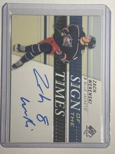 2019-20 SP Authentic Sign of the Times Zach Werenski #SOTT-ZW Auto - Picture 1 of 2
