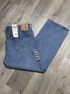 Levi's 505 Straight Fit Jeans Men’s 42x30” Straight Leg Cotton Denim Blue NEW! - Afbeelding 1 van 14