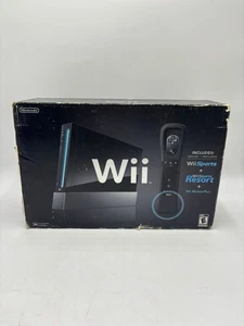 Nintendo Wii Black Console Bundle Wii Sports Resort + Motion-USED - Bild 1 von 6