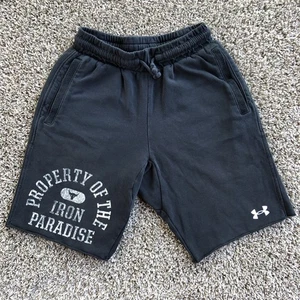 Pantaloncini Under Armour Project Rock Iron Paradise Terry taglia small neri invecchiati - Foto 1 di 9