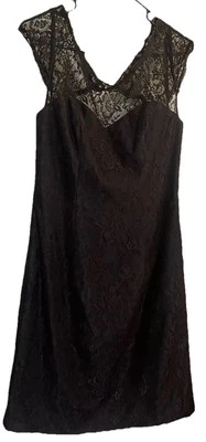 Alfred Angelo Dress, Black Lace, Knee Length Size 12 NWT - Image 1 of 4
