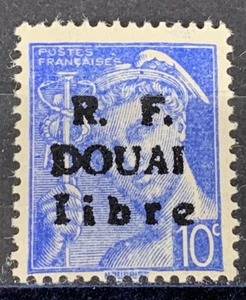 Local France 1944 Liberation overprint Douai Nord MNH - Picture 1 of 1