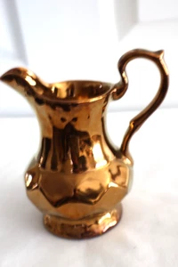 Wade England Gold Lustreware Pitcher Vintage Ceramic Metallic Finish 5” Petite - Picture 1 of 5