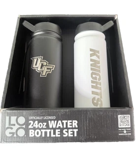 Juego de botellas de agua aisladas al vacío de acero inoxidable de doble pared UCF Knights 24 oz - Imagen 1 de 3