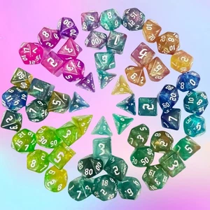 RPG Würfel Set 7-teilig Polyedrisch Dungeons and Dragons DSA DND Rollenspiel - Picture 1 of 21