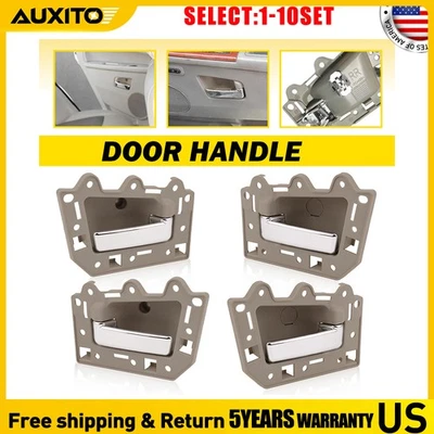 Para 2005-10 Jeep Grand Cherokee bege dianteiro traseiro LH RH maçaneta interna da porta 4-40X - Imagem 1 de 4