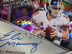 2024 Panini Spectra Campione Rosa Firme Eli Manning su Card Auto /15 Giganti - Foto 1 di 4