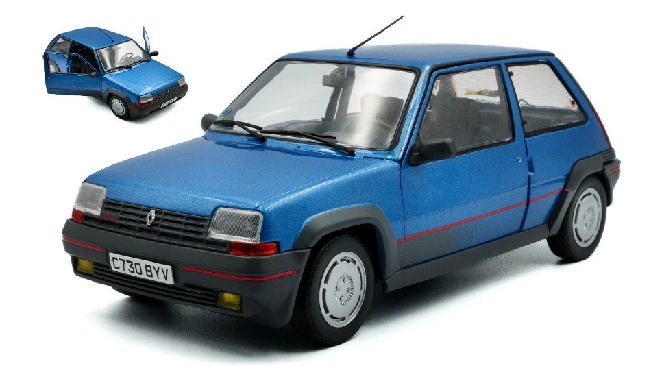SOLIDO SL1810004 RENAULT R5 GT TURBO MK1 1985 ALPINE BLUE 1:18 Modellino - Immagine 1 di 1