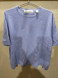 Suéter de cachemir vintage Valerie Stevens II para mujer 3X azul manga corta - Imagen 1 de 5