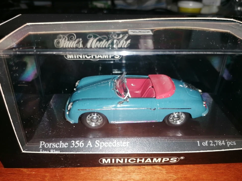 Minichamps 1/43 Porsche 356 A Speedster 1956 atna blau 430 065539 - Immagine 1 di 1