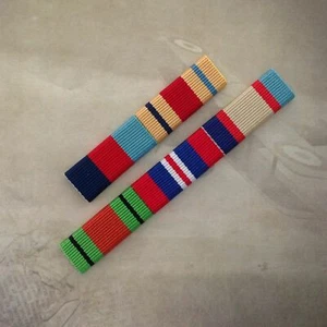 1939-45 Star, Africa Star, Defence Medal, War Medal + 1939-45 ASM Ribbon Bar - Picture 1 of 2