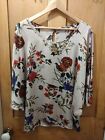 WOMEN'S TOP SIZE 10 TALL FROM NEW LOOK BIRD AND FLOWER PRINT