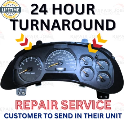 Instrumento SERVICIO DE REPARACIÓN TRAILBLAZER CHEVY Velocímetro 2003 04 05 06 Foto 1 de 4