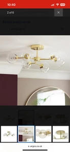 Ceiling Light 6 Light Chandelier Semi Flush Pendant Living Dining Room Kitchen - Picture 1 of 4