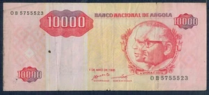 Angola 10.000 Kwanzas 1995 P.M. n°137 Very Fine - Gian 4 - Imagen 1 de 2