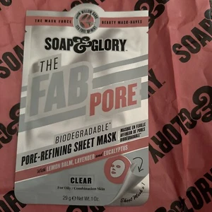 Soap & Glory The Fab Pore Biodegradable Pore Refining Sheet Face Mask x1 NEW - Picture 1 of 2
