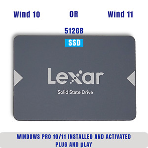 Solid State Drive SSD 512gb Lexar Sata III Windows 10/11 Professional Installed
