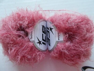 Ice Yarns Techno soft eyelash yarn,  Dark Salmon ,lot of 2 (165 yds ea) - Image 1 of 2