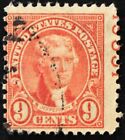 U.S. Used Stamp Scott #641 9c Jefferson. EFO: Plate # Shift. Scarce!