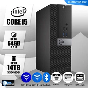 DELL Desktop Computer PC i5,up to 64GB RAM 1TB SSD,Windows 10/11, WIFI,DVD-RW - Picture 1 of 6