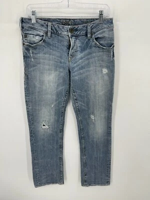Silver Jeans Sam Blue Denim Womens 29x30 Distressed Faded Wash - Image 1 of 4