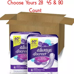 Always Discreet Inkontinenzpads, extra schwer über Nacht lang 28,45 und 90 Stück - Bild 1 von 13