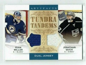 14-15 UD Artifacts Tundra Tandems  Ryan Miller--Jonathan Quick  Dual Jerseys