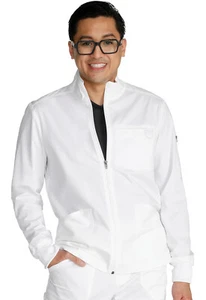 Weiße Cherokee Scrubs Workwear Revolution Herrenjacke mit Reißverschluss vorne WW320 WHT - Bild 1 von 6