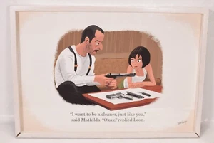 Leon The Professional Movie Jean Reno Mathilda Art Print Signed By Josh Cooley - Picture 1 of 2