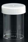 60ml plastic specimen container white screw cap x 50 art craft pot sample jar