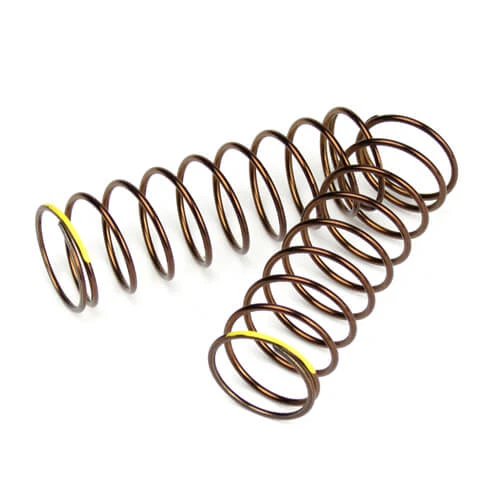 Tekno TKR7245 – Shock Spring Set (rear, 1.3×9.875, 2.82lb/in, 63mm, yellow) - Image 1 of 1