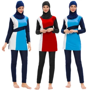 Muslim Modest Women Swimwear Swimsuit Bathing Suit Hijab Beachwear Islamic Arab - Picture 1 of 23