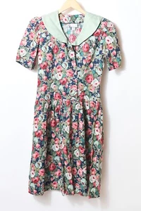 Vintage Maggie Breen Floral 80’s Dress Cottagecore Trad Wife Size S LESEN - Bild 1 von 14