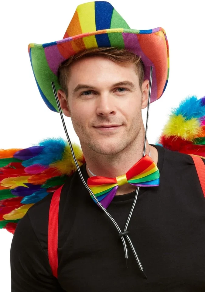 Sombrero Arco Iris Stetson Adultos Orgullo Vestido Elegante Accesorio Sombrero de Vaquero Foto 1 de 1