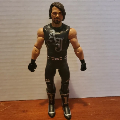 AJ STYLES Mattel 2011 WWE Basic Series Wrestling Figure I Am Phenomenal Shirt Cover