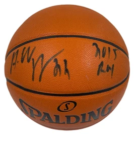 ANDREW WIGGINS SIGNED NBA BASKETBALL ROY 15 INSCRIPTION AUTOGRAPH JSA WINESS - Picture 1 of 4