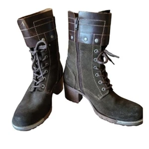 Fly London Dark Brown Leather and Suede Boots Botk Lask P143258007 Size 40 - Picture 1 of 9