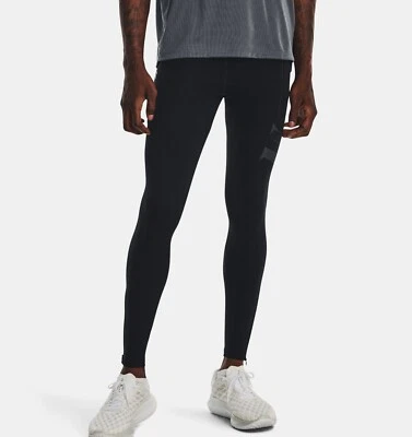 UNDER ARMOUR MEN'S HEATGEAR COMPRESSION GRAPHIC LEGGINGS BLACK #1374703-NWT - Image 1 of 4
