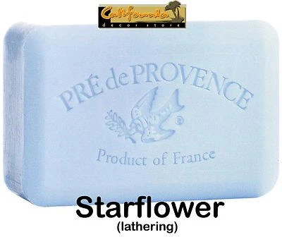 PRÉ DE PROVENCE Pre de Provence STARFLOWER 150 Gram French Soap Bath Shower Bar Shea Butter