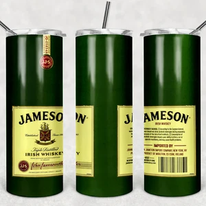 JAMESON IRISH WHISKEY TUMBLER- One 20oz Metal Insulated Tumbler, Lid & Straw - Picture 1 of 3