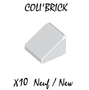 Lego 54200 - 10x Brique / Slope 30 1x1x2/3 - Blanc / White - 50746 35338 - NEUF - Picture 1 of 1