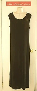 VINTAGE R and M RICHARDS Dress Long Black Maxi Sleeveless Stretch L-XL(12-14-16) - Picture 1 of 5