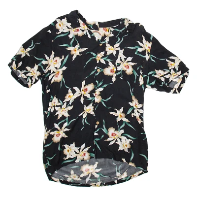 PARADISE FOUND Mens Hawaiian Shirt Black Floral S - Image 1 of 4