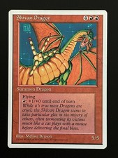 Shivan Dragon Very Light Play VLP 4th Fourth Edition Magic the Gathering MTG Red